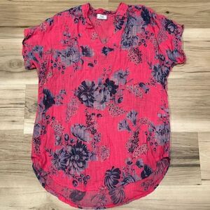 Nina Murati Floral Gauze Sleeveless Top Blouse Women’s Medium